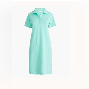 J. Crew womens sz L short-sleeve polo T-shirt dress mint green